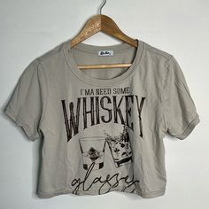 Never Worn Size Small Morgan Wallen Whiskey Glasses Top Morgan Wallen, Whiskey Glasses, Whiskey, Graphic Tee, Graphic Tees, Womens Tops, Tops & Tees, Cream, Women Shopping