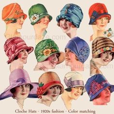 The 1920's was all about the hat! Women were obsessed with hats and that's the era the Morris & Essex Kennel Club began...we continue the tradition today with hats - and a hat contest! Check this site out for amazing 1920's insights! Turban Mode, 1920 Style, 1920s Hats, 1920s Dress, Retro Mode