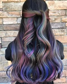 Oil Slick Hair Color, Hair Dye Trends, Oil Slick Hair, Underlights Hair, Honey Blond, Slick Hair, Undercut Designs, Pinterest Hair, Hair Color For Women