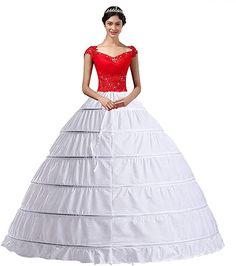 Women Crinoline Hoop Petticoats Skirt Slips Floor Length Underskirt for Ball Gown Wedding Dress at Amazon Women’s Clothing store Hoop Petticoat, Wedding Dress Petticoat, Long Gown For Wedding, Hoop Dress, Petticoat Skirt, Crinoline Skirt, Wedding Dress Patterns, Hoop Skirt, Ball Gown Skirt