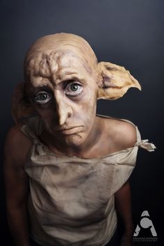 Dobby Costume, Dobby Harry, Harry Potter Dobby, Spfx Makeup, Prosthetic Makeup, Dobby Harry Potter, Special Makeup, Special Fx Makeup, Styling Photography