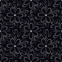 an abstract black and white background with dots in the shape of circles, stars or swirls