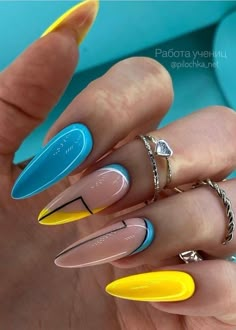 Kutek Disney, Unghie Sfumate, Easy Nails, Classy Acrylic Nails, Blue Nail, Nail Swag, Nailed It, Pretty Acrylic Nails