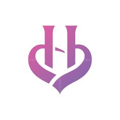 the letter h is made up of two hands holding each other in purple and pink colors