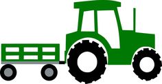 a green tractor is shown on a white background