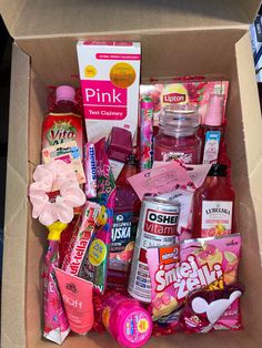 a box filled with lots of different types of items