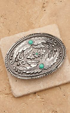 AndWest Antiqued Silver With Feathers and Turquoise Stones Belt Buckle | Cavender's Belt Buckles For Women, Women Belt Buckles, Cute Western Belts, Belt Buckles Womens, Western Silver Jewelry, Belt Buckle Women