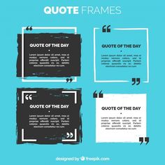 quote frames with black and blue background