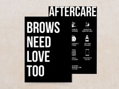 Ensure your clients achieve perfect eyebrows with this editable Microblading Aftercare Card Template. This bold, black & white, 5 x 7 template features aftercare information for an eyebrow microblading service, with an eye-catching statement on the front, bound to catch the attention of clients. This template can also be edited for eyebrow waxing, brow lamination, as well as other permanent makeup services. |Edit on CANVA | By accessing this Canva template, you can change the wording, font, and Lash Lamination, Microblading Aftercare, Instagram Feed Planner, Gift Card Template, Template Black, Luxury Lashes, Permanent Eyebrows, Brow Lamination, Makeup Services