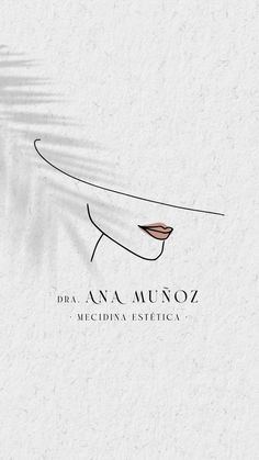 a white wall with a drawing of a woman's face and the words dr an munoz on it