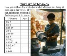 the life of mormon worksheet