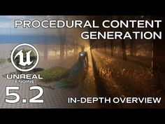 an image with the words, procedual content generation 522 in - depth overview