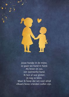 two children holding hands with the words jojuv handle in de mijne