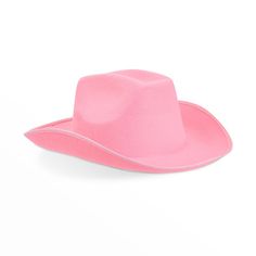 Giddy on up and instantly elevate your costume for an upcoming Halloween party, rodeo, festival, or performance with this fun preppy cowgirl hat. The cowboy hat for women is ideal for showing off your style while line dancing, bull riding, or simply running errands. The comfortable and breathable felt will help block out the sun and keep your head cool. The western hat measures 15 inches and fits on most head sizes comfortably. Retro Western Aesthetic, Preppy Hat, Pink Cowgirl Hat, Felt Cowboy Hat, Pink Cowboy Hat, Pink Cowboy, Colorful Hat, Felt Cowboy Hats, Cowgirl Costume