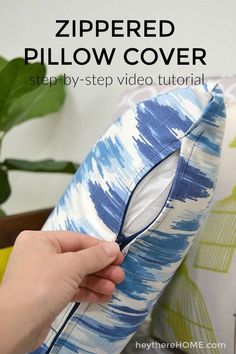 the zippered pillow cover is easy to make