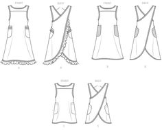 the instructions for how to make an apron dress