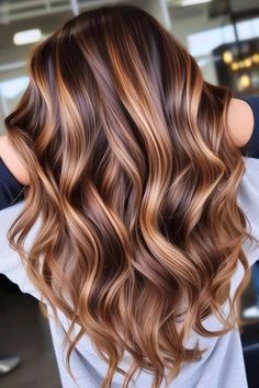 As we venture into 2024, hair color trends are embracing individuality and boldness, offering a palette Highlight Lowlight Brown Hair Brunettes, Brunet Highlights, Gold Highlights On Brown Hair, Highlights For Reddish Brown Hair, Honey And Caramel Highlights, Caramel Hair With Highlights, Reddish Brown Hair With Highlights, Brown Hair Caramel Highlights, Fall Highlights For Brown Hair