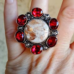 Brand New Handmade Wild Horse And Garnet Silver Statement Ring. Size 9 925 Stamped New To Poshmark? Use Referral Code Kimberlyn222 To Receive $10. Red Nickel Free Rings, Red Bohemian Jewelry For Anniversary, Bohemian Red Jewelry For Anniversary, Unique Red Rings With Accent Stones, Bohemian Red Jewelry With Gemstone Accents, Red Sterling Silver Jewelry With Gemstone Accents, Nickel-free Red Rings, Red Sterling Silver Rings With Gemstone Accents, Red Sterling Silver Jewelry With Large Stone