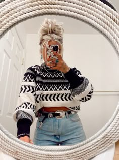 Western Fashion Sweaters Rodeo Fashion Western Inspired Outfits, Western Sweaters, Boho Winter Outfits, Cowgirl Style Outfits, 90s Inspired Outfits, Southern Outfits, Western Wear Outfits, Western Style Outfits, Fashion Sweaters