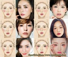 Japanese Blush Makeup, Blush Make Up Looks, Blush Techniques Korean, Asian Blush Makeup, Blush Placement Face Shapes Korean, Blusher How To Apply, Korean Blush Tutorial, Blush Placement Korean, Korean Blush Makeup