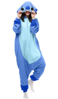 PRICES MAY VARY. 1-100% shaker fabric, soft and comfortable, warm and breathable, will not be hairy, wear-resistant, can be machine washable/hand washable, compared to other fabrics, shaker is more anti-static, spring, autumn and winter 3 seasons a year can wear the onesie. 2-The Animal Onesie is comfortable and suitable for both men and women, can be worn at home, staying in the couch and enjoying leisure with the family. Wear thermal underwear underneath your jumpsuit when the temperature is c Disney Onesie Pajamas, Stitch Jumpsuit Disney, Blue Long Sleeve Onesie, Dinisaur Hot Pajama Sets, Novelty Long Sleeve Sleepwear For Sleepover, Novelty Long Sleeve Onesie For Costume Party, Paper Duck Pyjama, Casual Halloween Costume Sleepwear, Novelty Long Sleeve Cosplay Costume