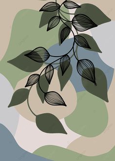 an abstract background with leaves on it