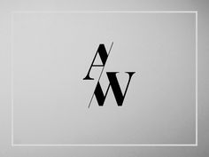 the letter w is made up of black and white letters on a light gray background