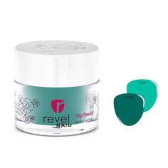 Revel Nail - Dip Powder Electric 0.5 oz - #J426D - Dipping Powder at Beyond Polish Green Dips, Glitter Dipped, Creme Color