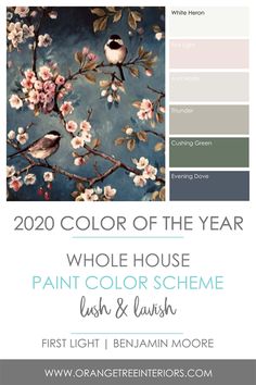 the color scheme for an upcoming paint and decor project, which is available in different colors