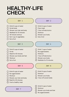 Life Checklist, 45 Minute Workout, خريطة ذهنية, 15 Minute Workout, Day Glow, Vie Motivation, Routine Planner, Self Confidence Tips