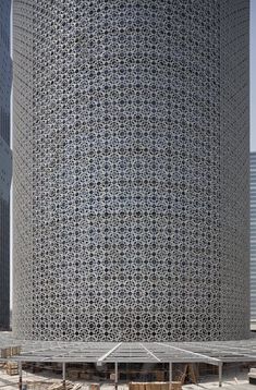 the building is designed to look like an intricate pattern