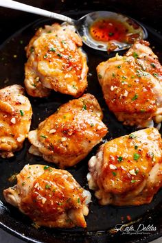 Easy Honey Garlic Chicken - Cafe Delites Bone In Chicken, Honey Chicken, Honey Garlic Chicken, Ab Workouts, Tikka Masala, Honey Garlic