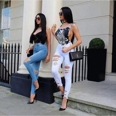 The notion of a global fashion industry is a product of the modern age. [24] Prior to the mid-19th century, most clothing was custom-made . ... Twins Fashion, Looks Jeans, Jeans Outfit, Looks Style, Ysl Bag, Trendy Outfits, Stylish Outfits