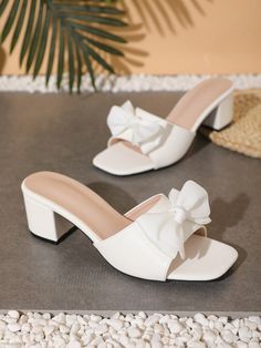 Trending Shoes 2024, Fashionable Heels, Grad Shoes, Trending Footwear, Graduation Heels, Summer Sandals Heels, Shoes Shein, Female Sandals, Mules Women