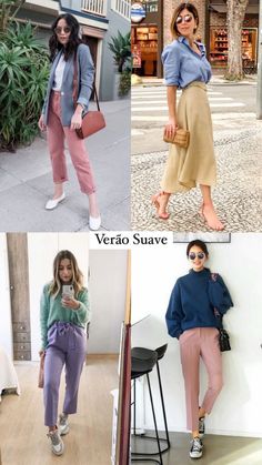 Cold Summer Palette Outfit, Soft Summer Combinations, Summer Colour Palette Outfits, Light Summer Color Combinations, True Summer Color Outfits, True Summer Fashion, Cold Summer Color Palette Outfits, Soft Summer Jeans, Soft Summer Casual Outfits