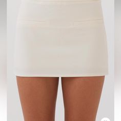 Brand New With Tags White Relaxed Skort With Pockets, White Fitted Skirt With Short Inseam, Fitted Tennis Skirt With Pockets For Spring, White Short Inseam Tennis Skirt For Spring, Spring Fitted Skort With Pockets, White Fitted Tennis Skirt With Pockets, White Tennis Skirt For Spring With Short Inseam, White Skort With Short Inseam For Spring, Fitted White Skirt For A Day Out