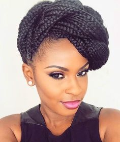 HAIRSPIRATION| Love this braided updo on #MUA @Pinkpoint_Makeup ❤️ Elegant and chic #voiceofhair ========================= Go to VoiceOfHair.com ========================= Find hairstyles and hair tips! ========================= Box Braids Hairstyles Updo, Chilanga Mulilo, Graduation Hairstyle, Box Braids Updo, Wedding Braid, Trendy We Fryzurach, Braids Updo, Braiding Hairstyles, Twist Updo