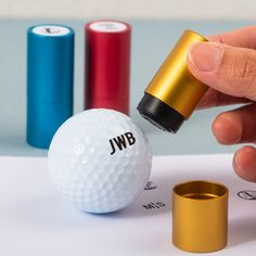 "---WELCOME TO MY STAMP STORE--- This custom personalized pre-inked golf ball stamp creates a high quality imprint on golf balls. It's the perfect gift for golfers. It can easily mark hundreds of golf balls. It can be used to print almost anything! Such as paper, plastic, glass, metal, etc. I accept customization of any pattern, you can send your design to the dialog box or email (fabric0123@outlook.com) ---STAMP DETAILS--- 1.Size: Stamp height: 53mm, diameter: 21mm. imprint diameter: around 12mm 2.Ink: Available in three colors: black, red, and blue. (Ink dries in seconds and indelible) 3.Set includes: stamp, 5ml black ink and box. (If you need ink of other colors, please contact me!) 4.This pre-inked golf ball stamp is available in 4 colors! 5. Note: After stamping, please put the lid on Golf Ball Art, Golf Ball Gift, Golf Christmas Gifts, Golf Party, Golf Ball Markers, Golf Gift, Calendar Gifts, Custom Golf, Black Sharpie