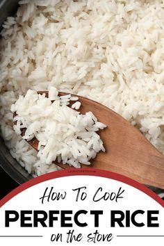 How to cook perfect rice on the stove How To Reheat Rice, Rice In The Microwave, Real Food Snacks, Rice On The Stove, Easy School Lunches, Worst Cooks, How To Boil Rice, Cook Rice, Perfect Rice