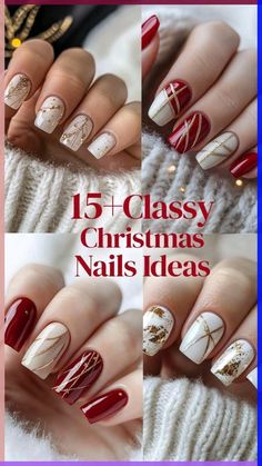 Nail For Christmas Holiday, Manicure Ideas For Christmas, 2024 Xmas Nails, Christmas Nail Red And Gold, Christmas Nails 2025 Trends, 2024 Christmas Nails Short, Red Nails For Christmas Holidays, December Nails Christmas Xmas Red, Holiday Nails Winter Christmas Classy