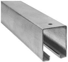 an aluminum rectangular bar with one end missing