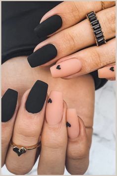 Matte Black Nails, Black Nail Art, Matte Nails Design, Black Nail Designs, Black Nail, Unique Nails, Chic Nails, Nail Arts, Matte Nails