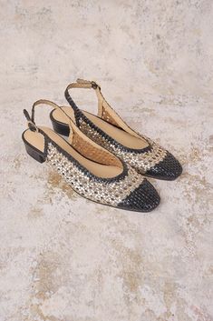 Verona Woven Sling Back Flat - Multicolour Dressy Sandals, Slingback Flats, Sling Back, New Shop, Ballet Flats, Soft Leather, Heel Height, Ballet, Sandals