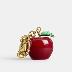 Add a dose of Big Apple energy to a favorite bag or set of keys with this playful bag charm a token of love for our hometown of New York City. Crafted of smooth resin and enamel it’s finished with a dogleash clip. | Coach Small Apple Bag Charm - Women's - Brass/multi Big Keychain, Coach Bag Accessories, Apple Bag, Coach Charms, Coach Bag Charms, Coach Bag Charm, Designer Keychain, Charm Bracelet Watch, Coach Bag