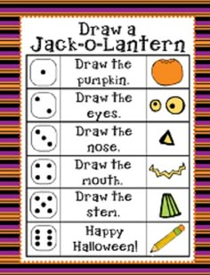 a halloween worksheet with pumpkins and other items