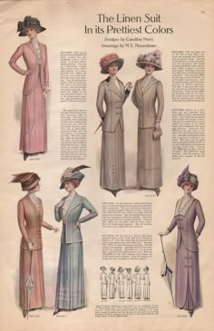 Suffragette Fashion, 1910 Fashion Women, 1916 Fashion, Fashion Over The Decades, Fashion Through The Decades, History Fashion