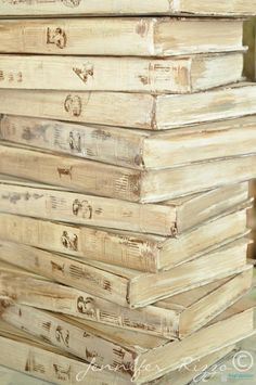 stacks of wooden boards stacked on top of each other