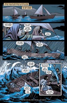 a comic page with an image of a boat in the water