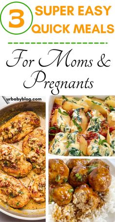 three easy quick meals for moms and pregnant mothers to make with the help of their baby