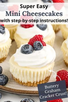 mini cheesecakes with step - by - step instructions